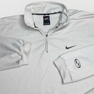 Vintage Nike Golf Tiger Woods 1/4 Zip Sweatshirt Mens XL White Yin Yang Y2K
